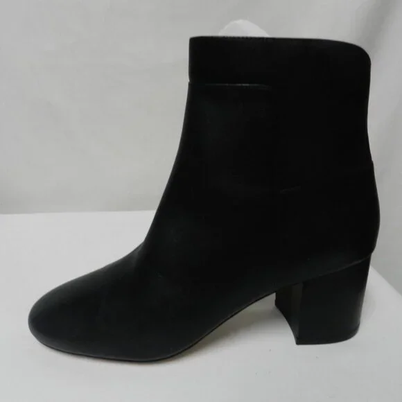 Cole Haan Arden Leather block heel Ankle boots botties black zip NEW Size Sz 9